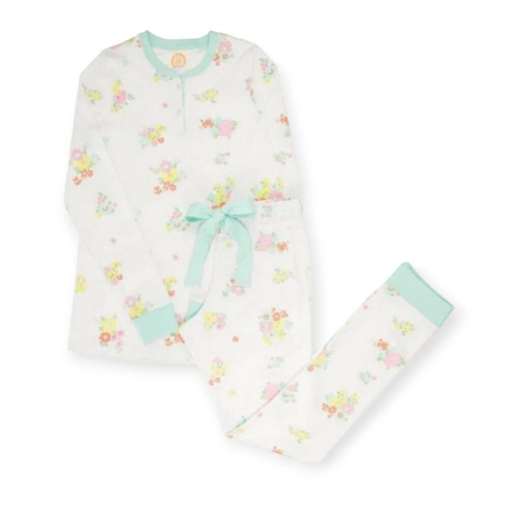 BEAUFORT BONNET CO Biltmore Bouquet Sea Island White Floral Adult Pajamas Set